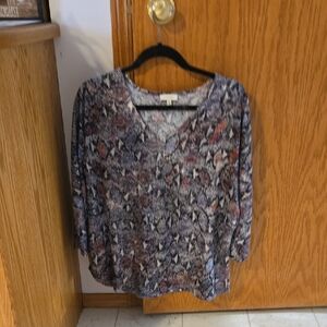 Chic Women's Multicolor Patterned Blouse